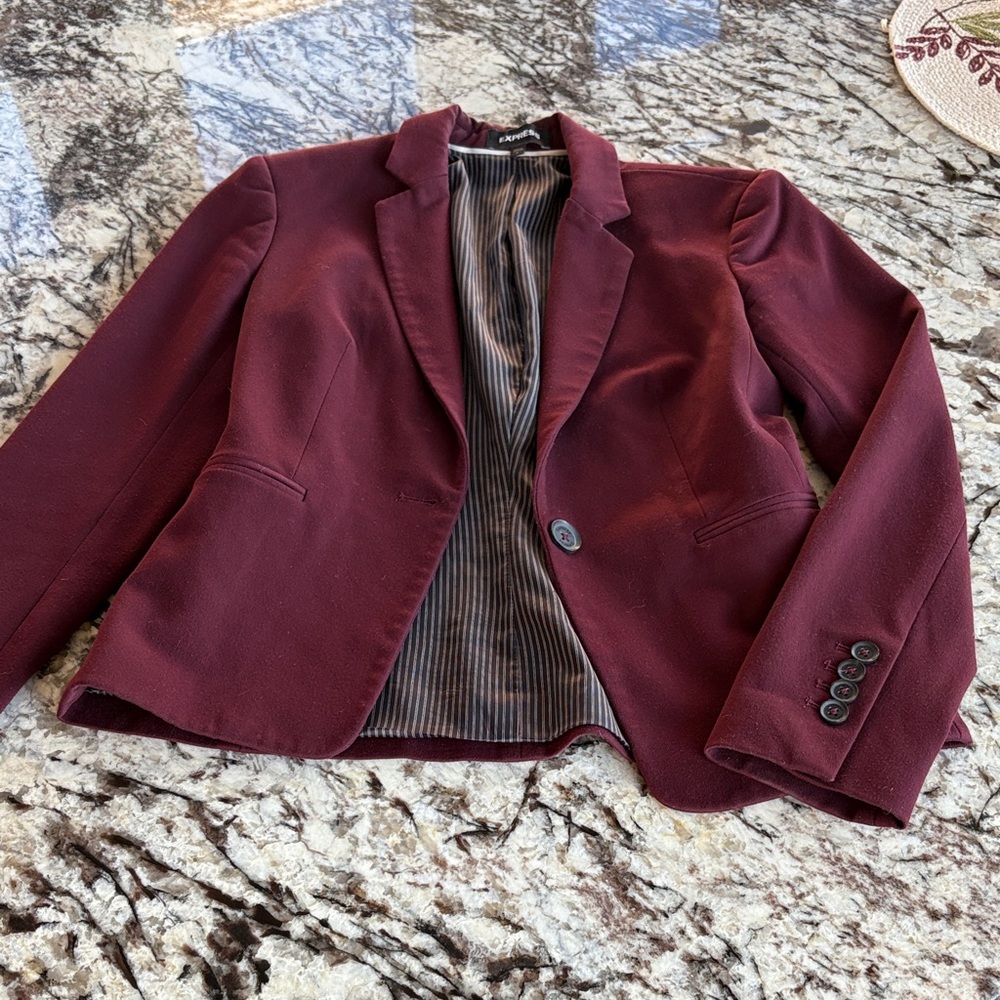 Express Burgandy Women's Blazer